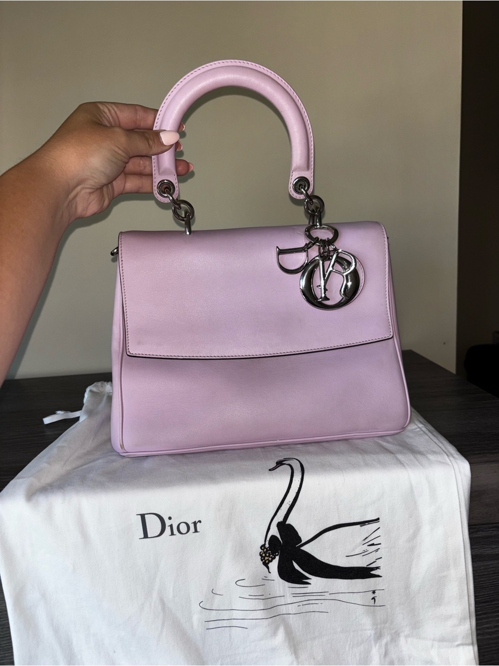 Dior Lavender Pink Leather Top-Handle Satchel
